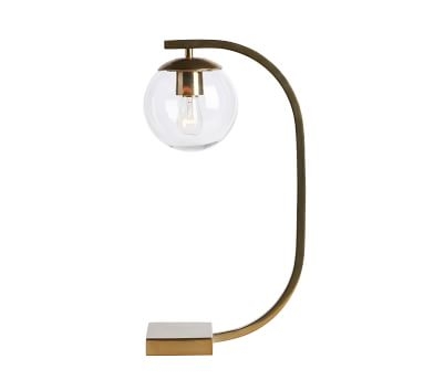 Lexington USB Task Table Lamp, Antique Brass - Image 4