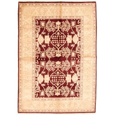 One-of-a-Kind Braewyn Hand-Knotted 2010s Ziegler Red 6'2" x 9'2" Wool Area Rug - Image 0