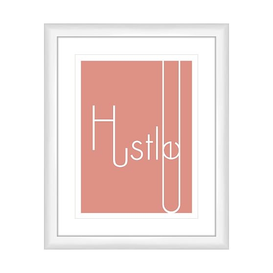 Framed Hustle Wall Art Painting Blue Small - Image 0