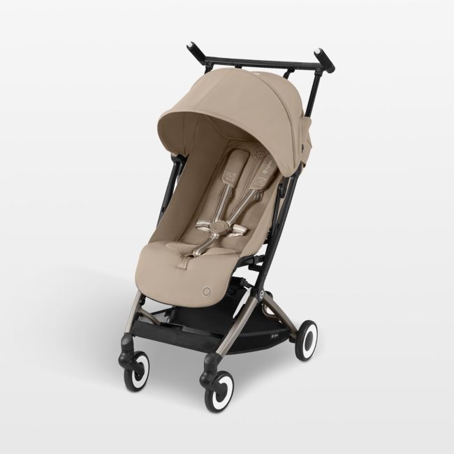 CYBEX Almond Beige Libelle 2 Compact Baby Stroller with Taupe Frame - Image 0