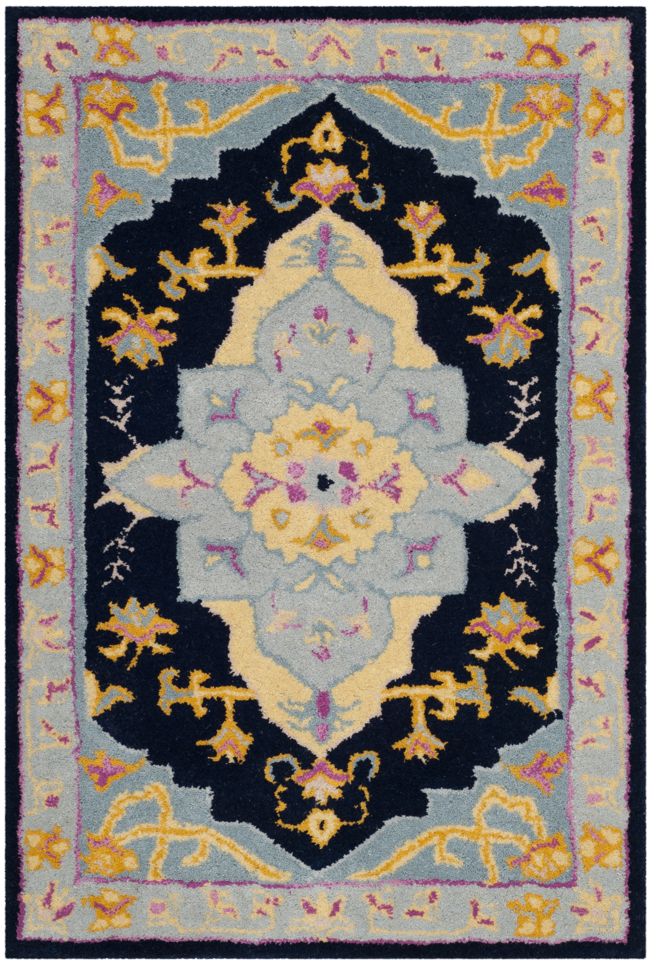 Arlo Home Hand Tufted Area Rug, BLG506C, Navy Blue/Multi,  2' X 3' - Image 0