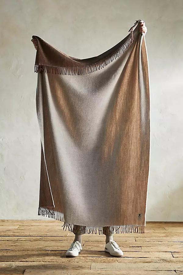 Reversible Cappuccino Merino Wool Throw - Image 0