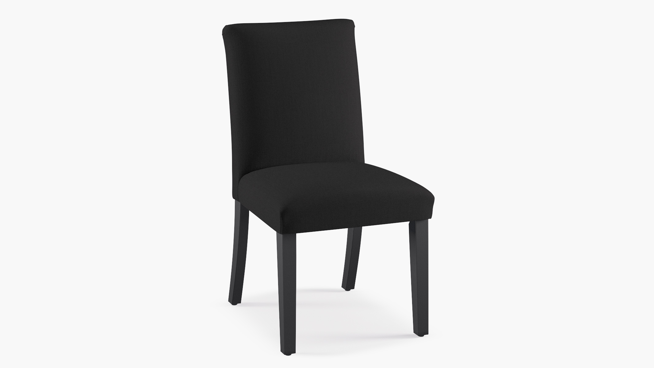 Classic Dining Chair, Raven Everyday Linen, Black - Image 0