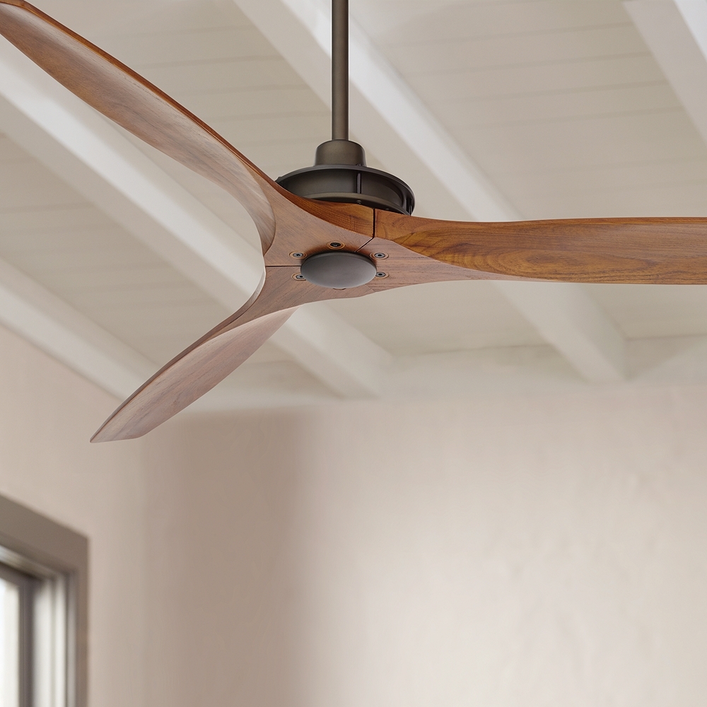 52" Casa Vieja Windspun Bronze-Walnut Rustic Ceiling Fan with Remote - Image 0