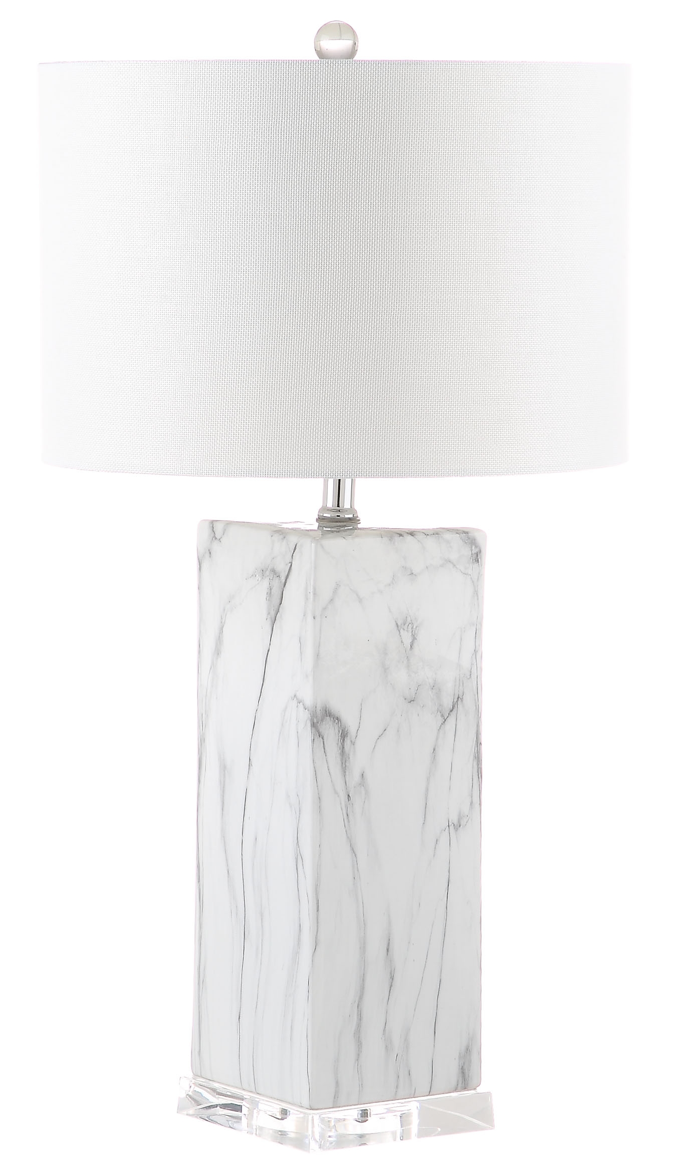 Olympia Marble Table Lamp - Black/White Marble - Arlo Home - Image 0