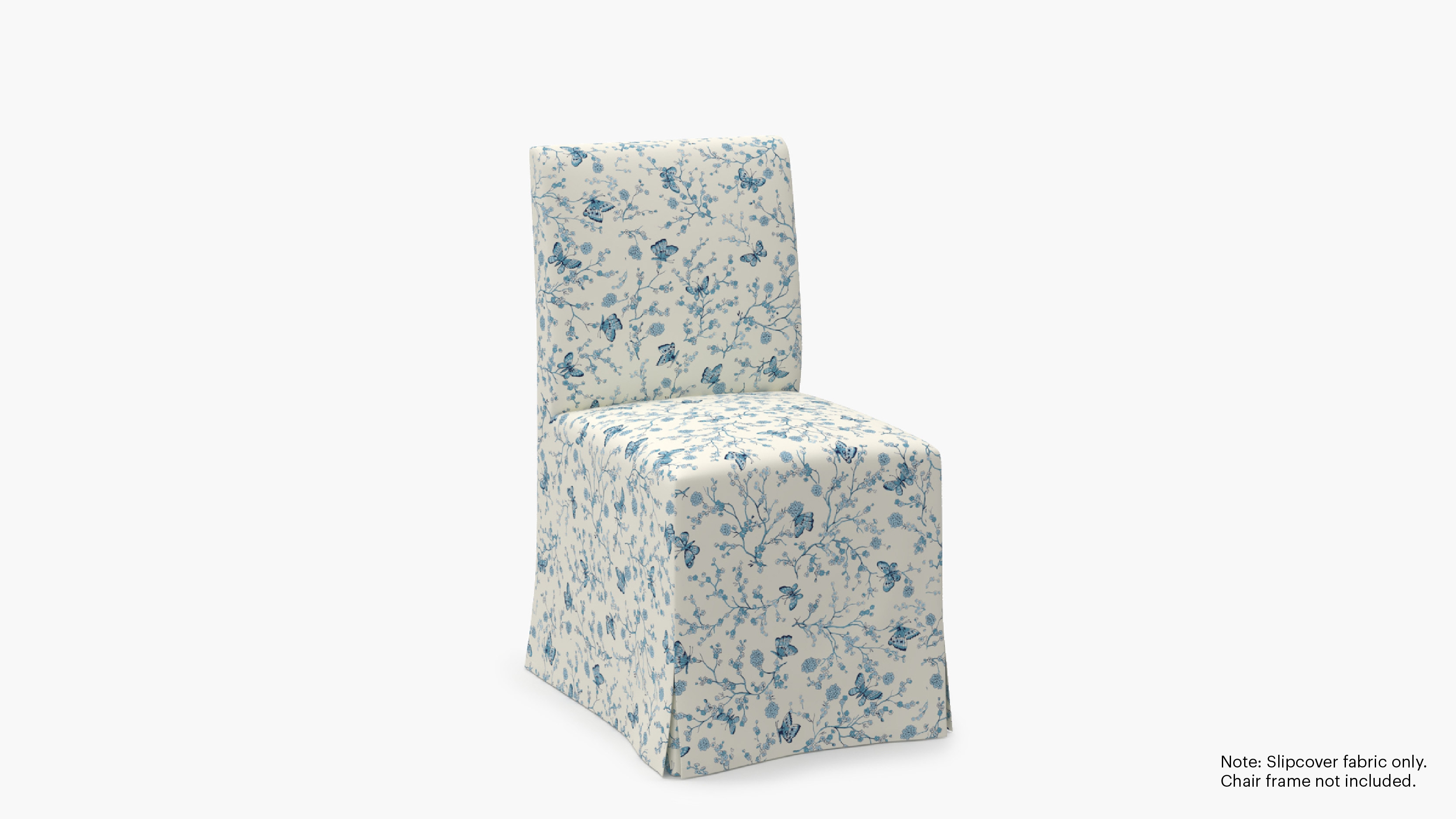 Slipcovered Signature Dining Chair - Cover Only, Delft Mariposa - Image 1