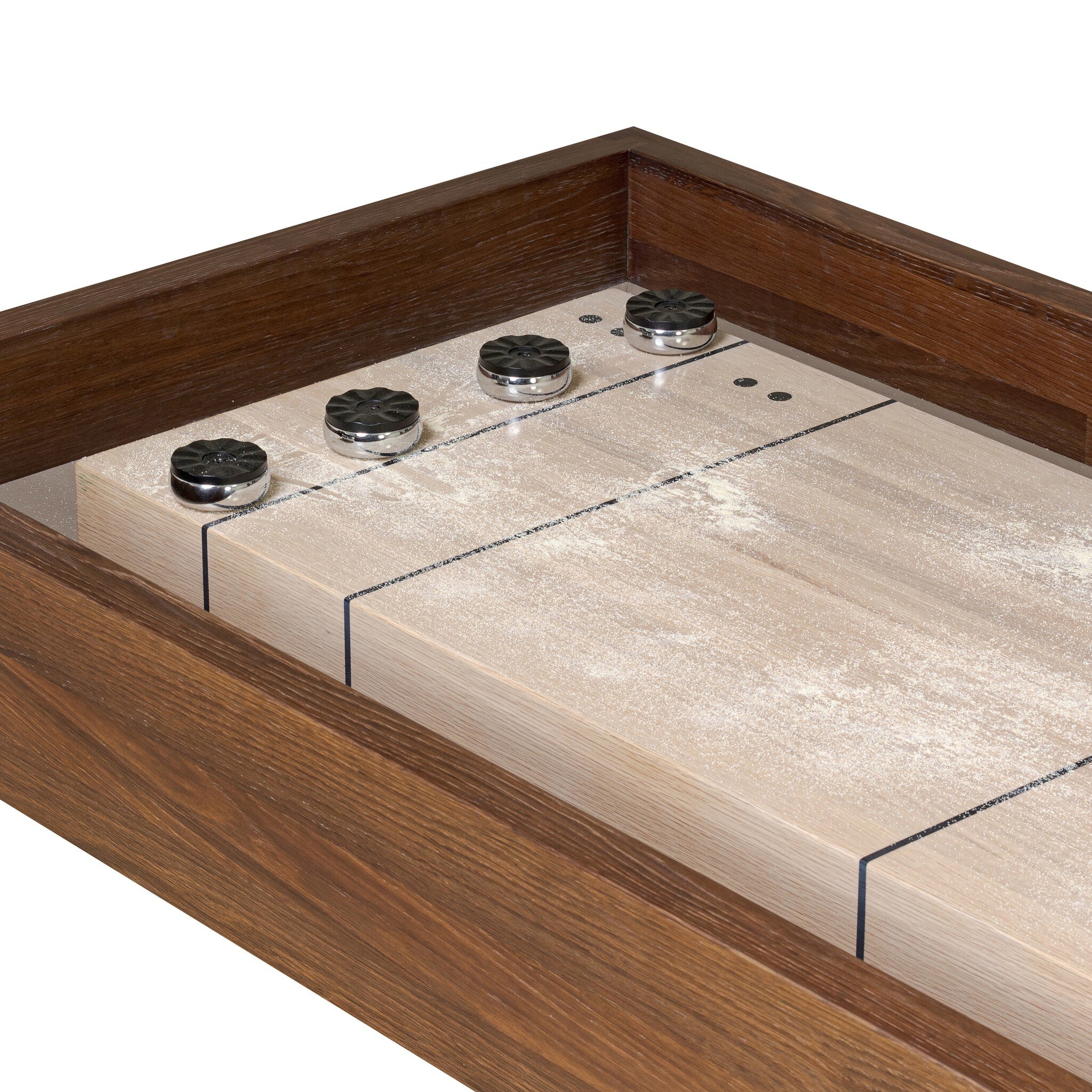 District Eight Large Shuffleboard Table - Smoked Oak - Image 1