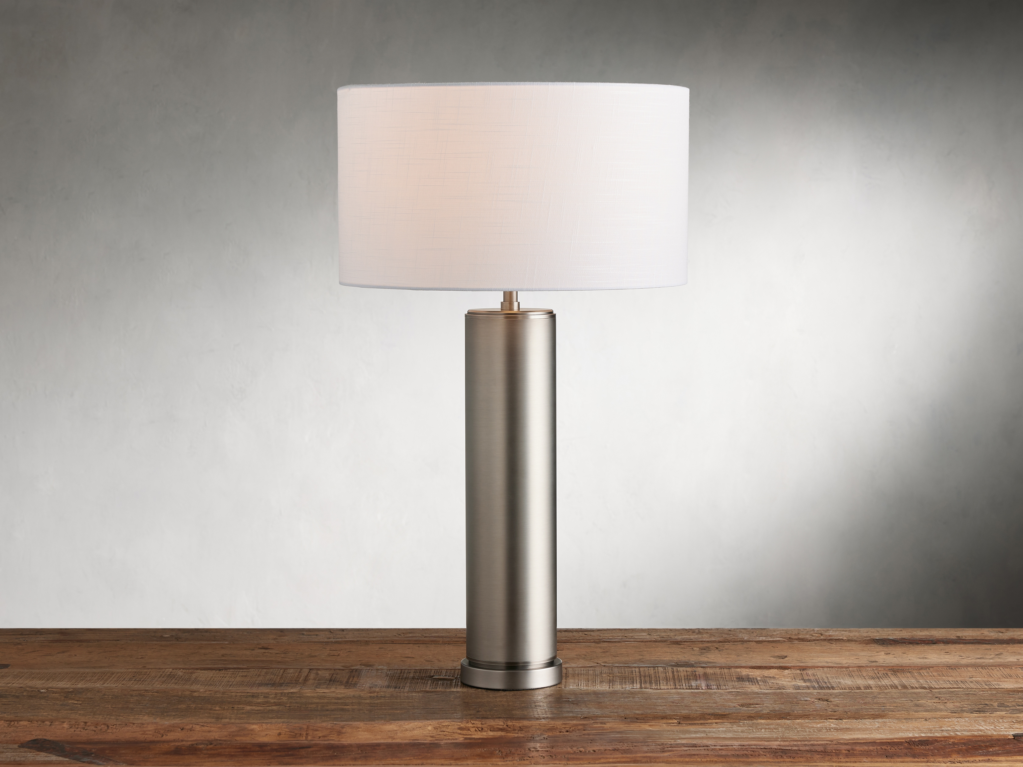 Linden Table Lamp in Metal 28" Silver  Pewter  - Image 0
