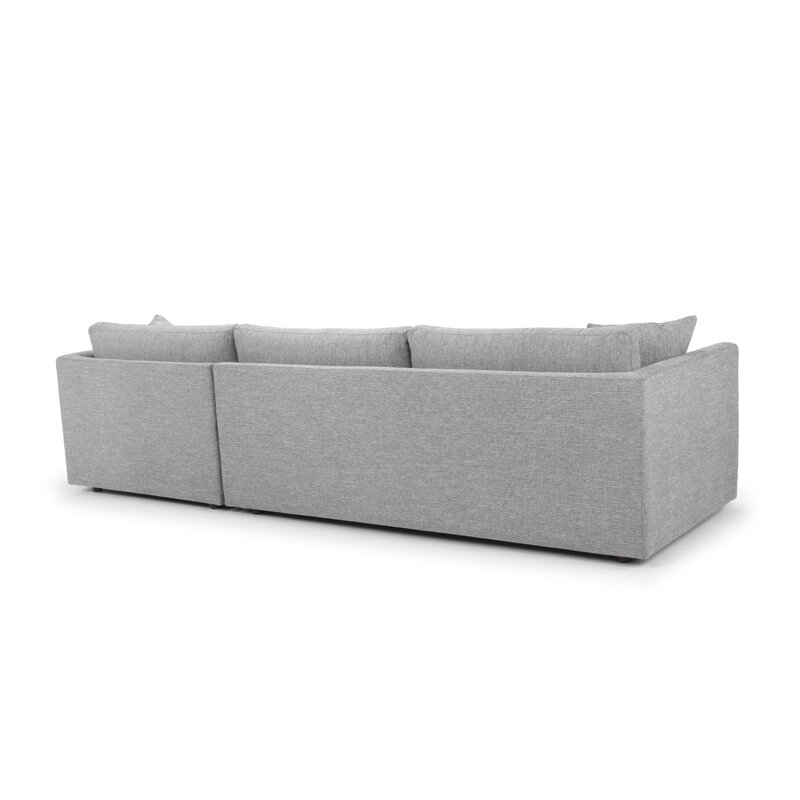 116.14" Wide Sofa & Chaise Gray right hand facing - Image 3
