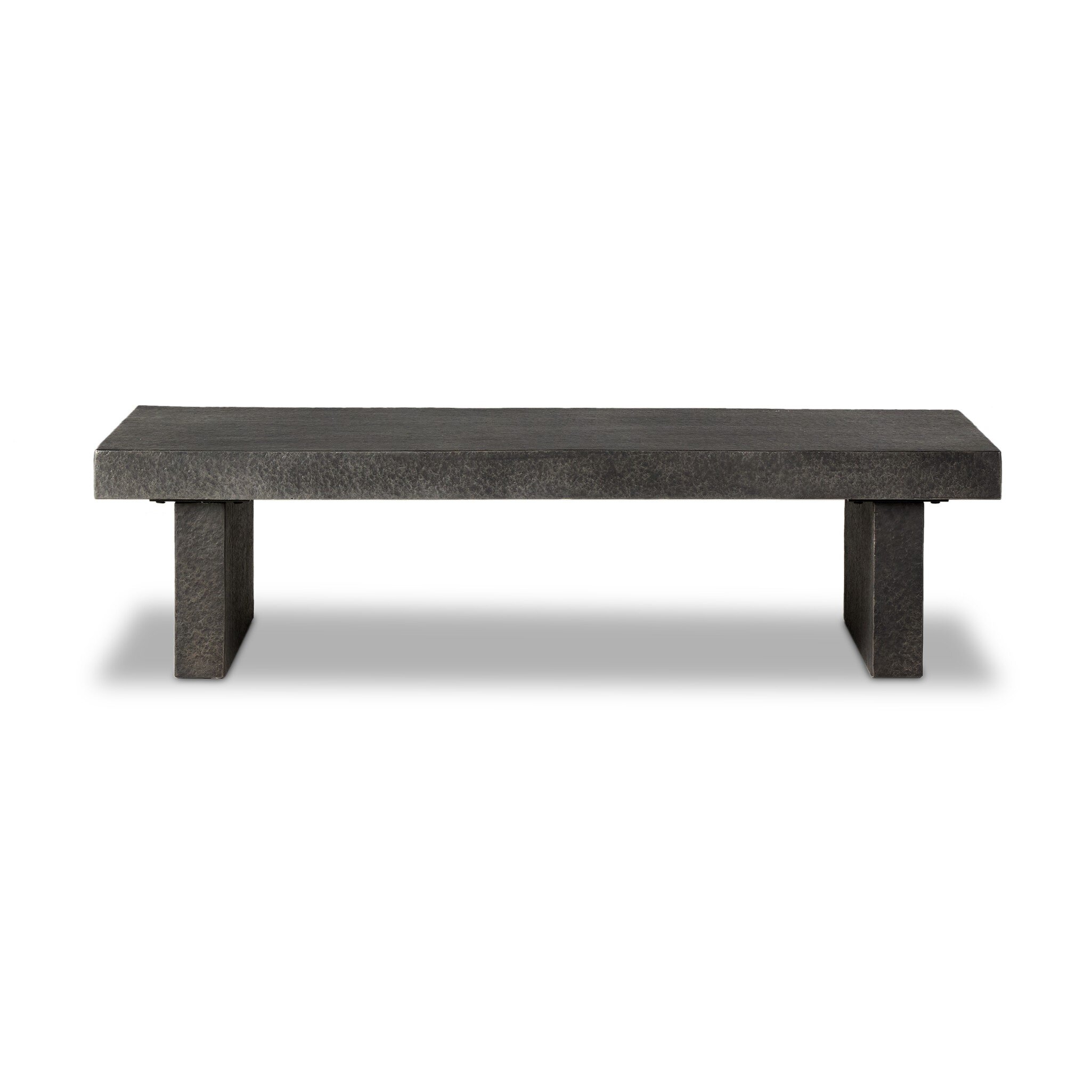 Huesca Outdoor Coffee Table - Distressed Graphite Concrete - Image 2