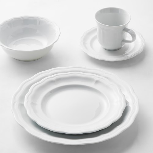 Pillivuyt Queen Anne Porcelain 20-Piece Dinnerware Set with Cereal Bowl - Image 0