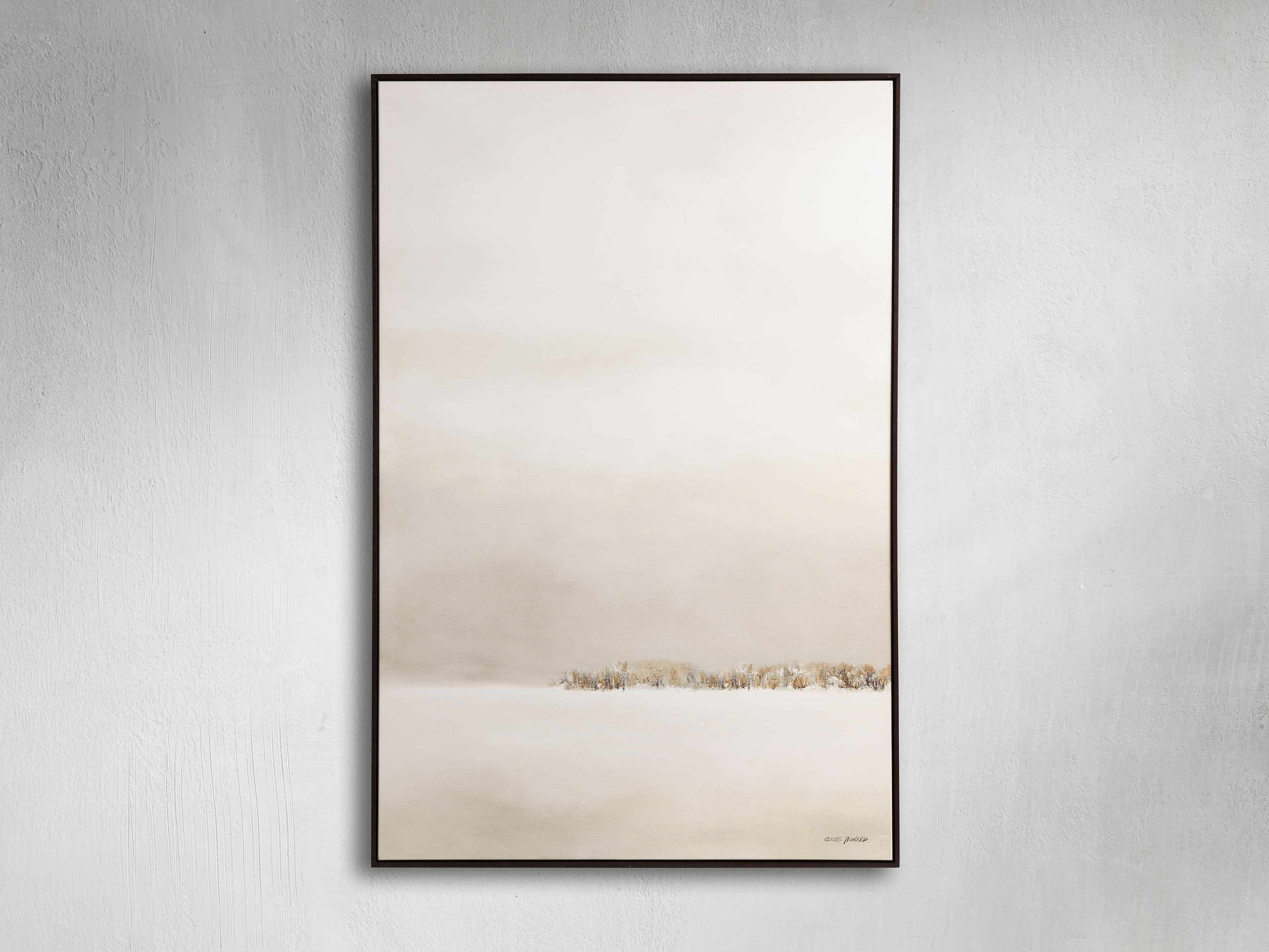 Tranquil Trees I Framed Print in Wood 40" X 60" Natural - Image 0