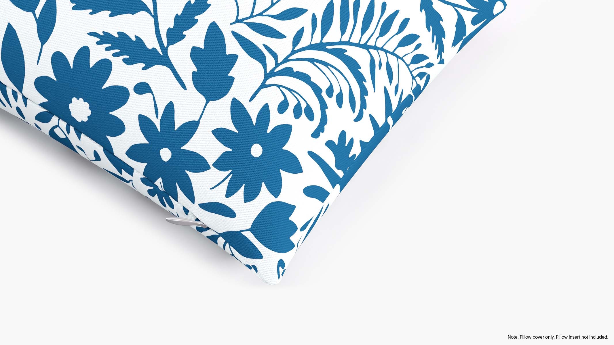 Throw Pillow Cover 14" x 30", Cerulean Frida, 14" x 30" - Image 1