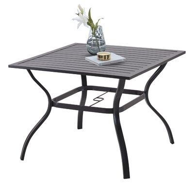 Whyalla Square 4 - Person 28" Long Steel Dining Set - Image 0