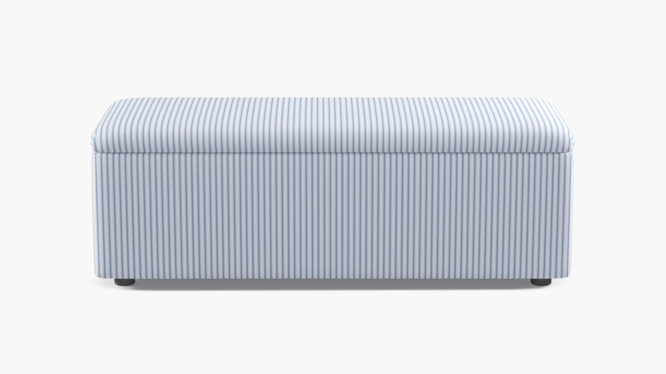 Classic Storage Bench, Cornflower Classic Ticking Stripe - Image 0