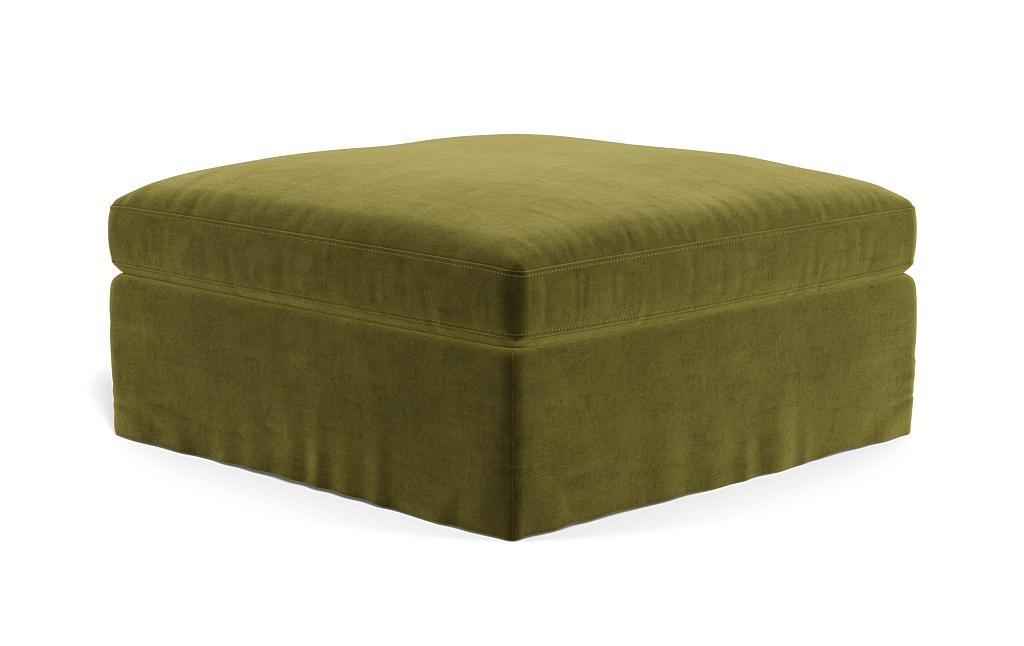 Ella Slipcovered Square Ottoman - Image 2