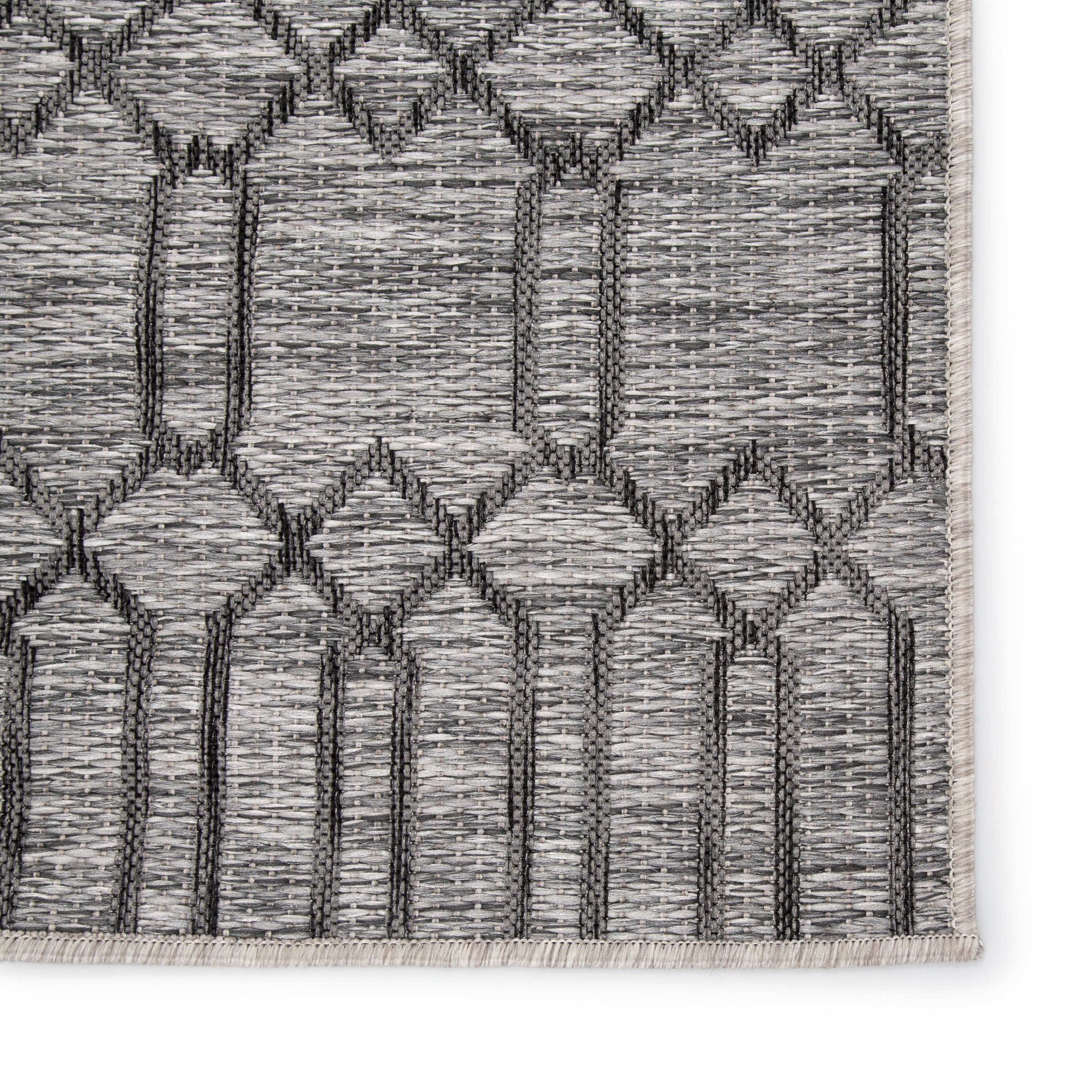 Nikki Chu by Calcutta Indoor/ Outdoor Geometric Gray Area Rug (7'11"X10') - Image 3