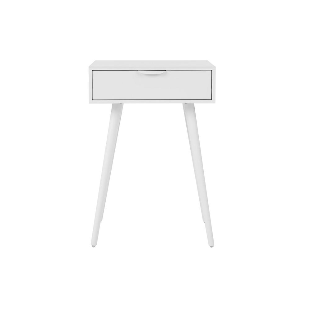 StyleWell Amerlin 1 Drawer White Wood Nightstand (18.11 in W. X 26 in H.) - Image 0