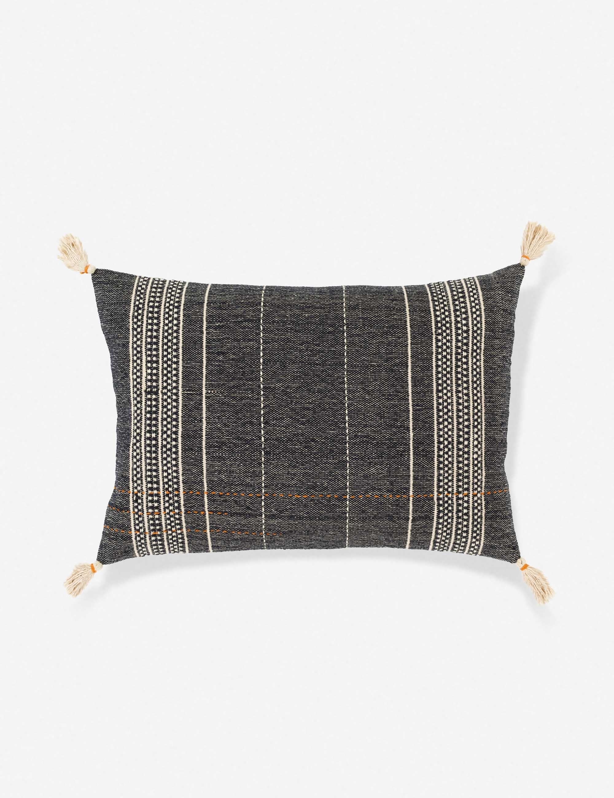 Mandisa Lumbar Pillow, Charcoal 16" x 24" - Image 0