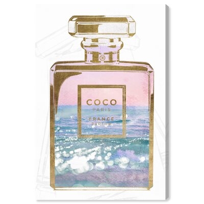 Fashion and Glam Blush Ocean Spray Perfume Perfumes - Painting Print on Canvas - Image 0