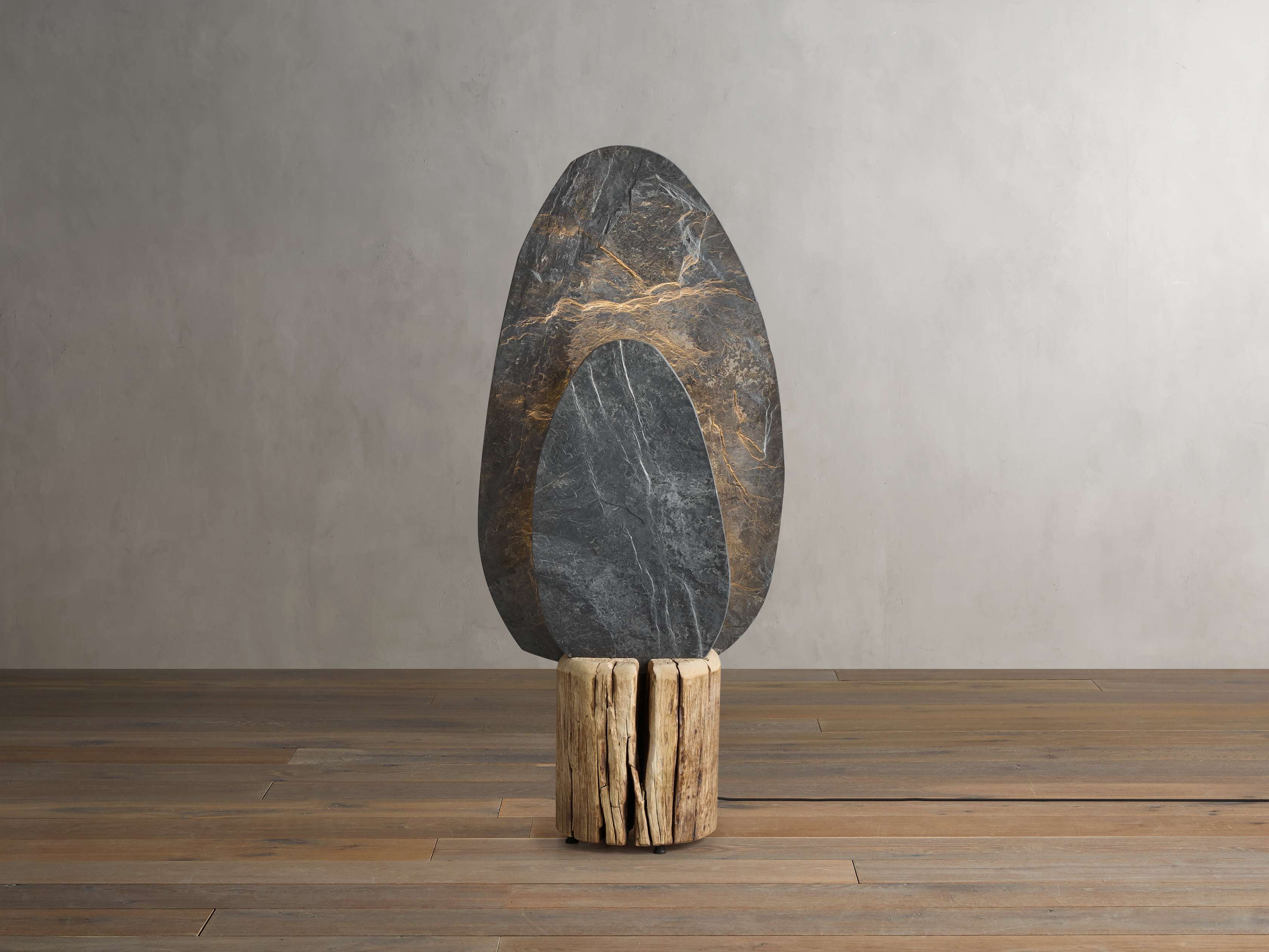 Shinto Floor Lamp in Wood Gray - Image 0