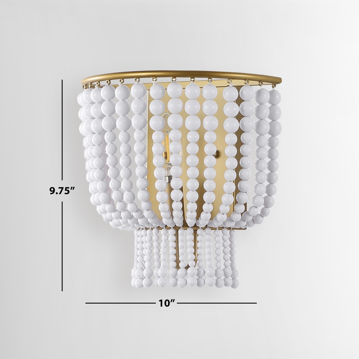 Celyn 6.25" Wall Sconce - White/Brass - Image 7