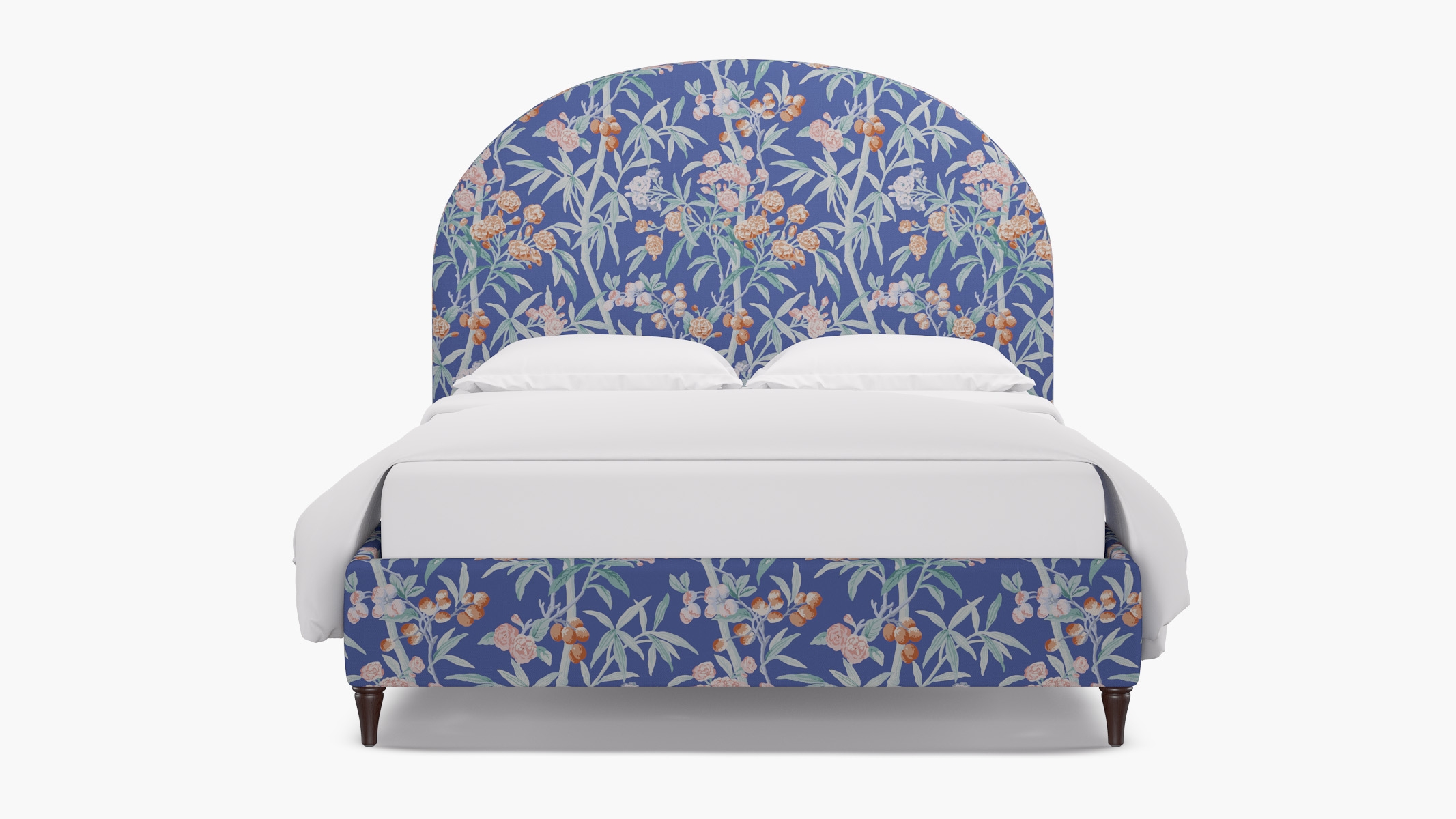 Demilune Bed, Lapis Lanai, Espresso Decorative Tapered Leg, King - Image 0