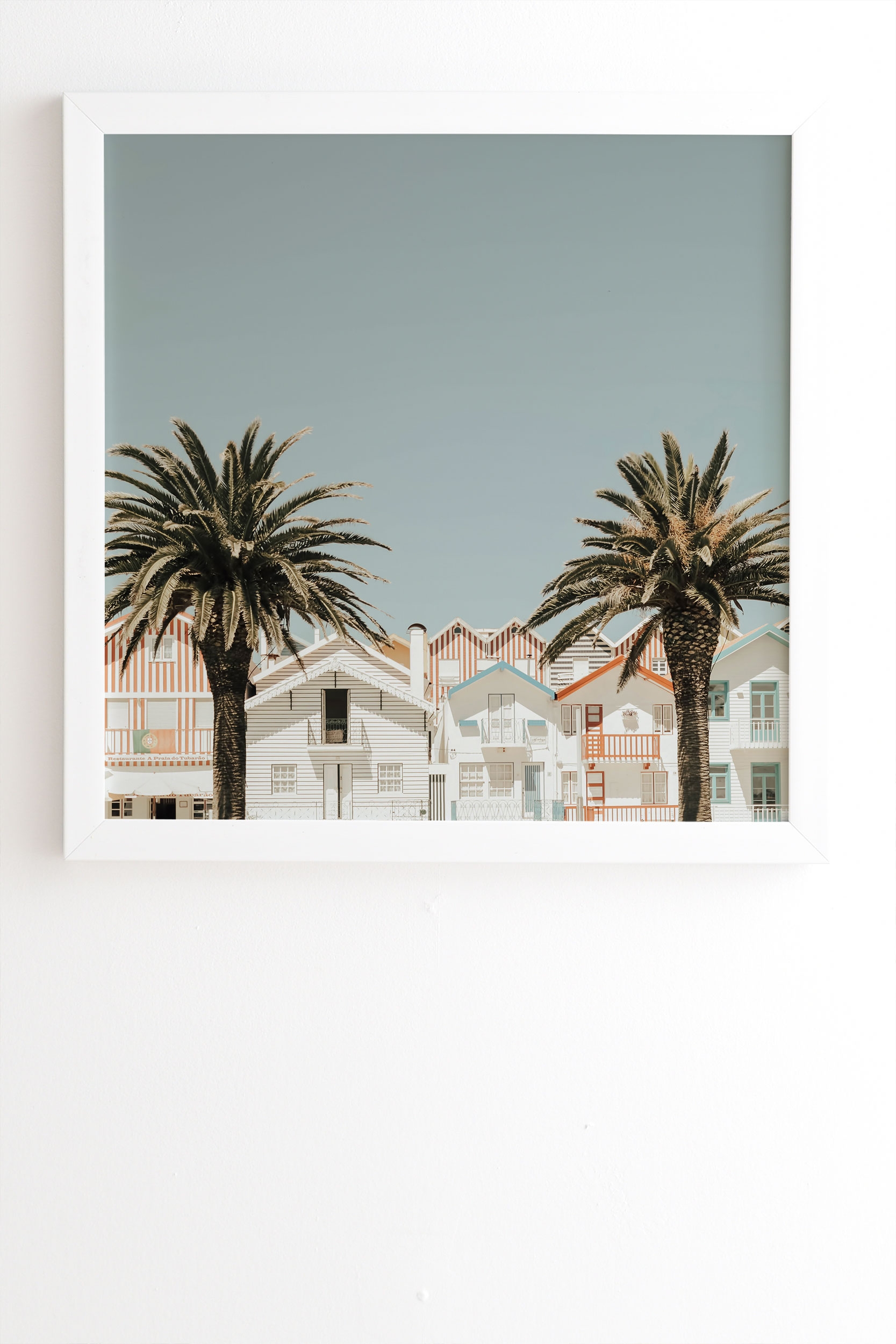 Aveiro by Ingrid Beddoes - Framed Wall Art Basic White 14" x 16.5" - Image 1