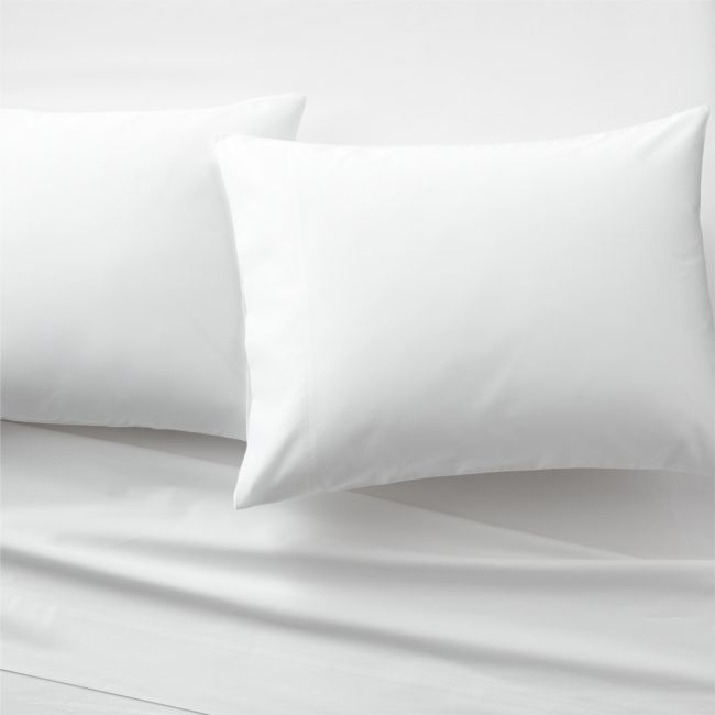 Organic Cotton Sateen 520 Thread Count White Queen Sheet Set - Image 0