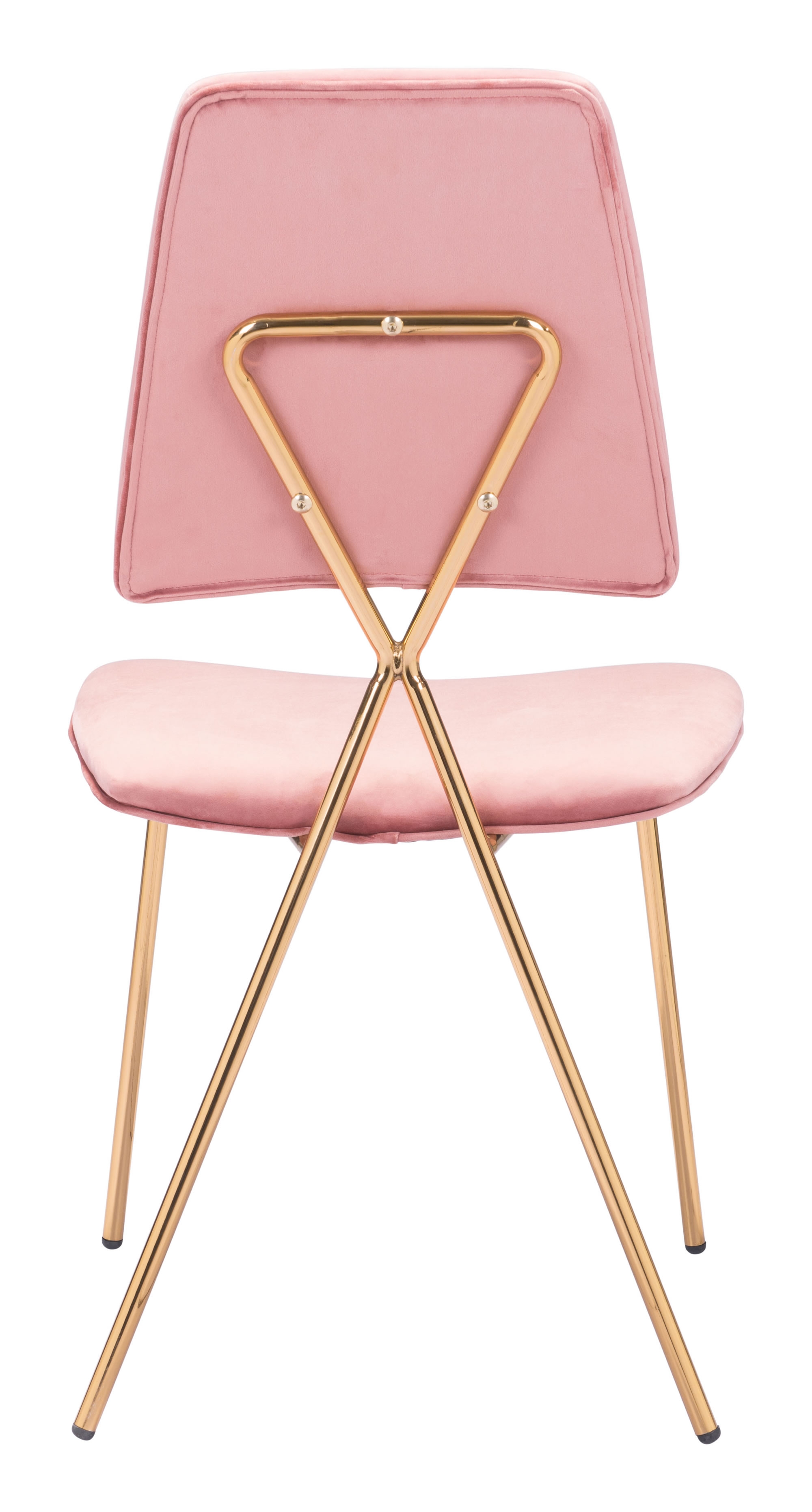 Chloe Dining Chair Pink & Gold (Set of 2) - Image 3