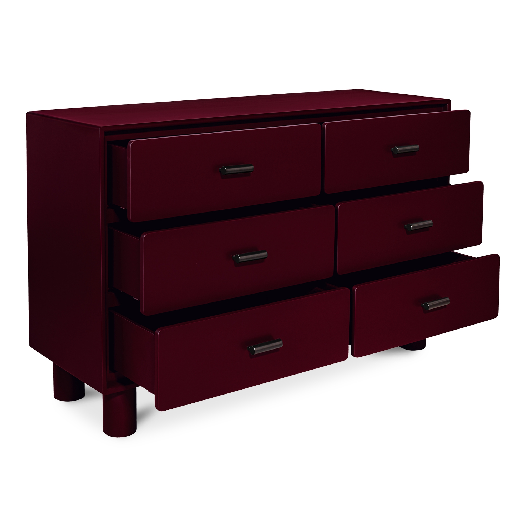 Jolene 6 Drawer Dresser Deep Red - Image 1