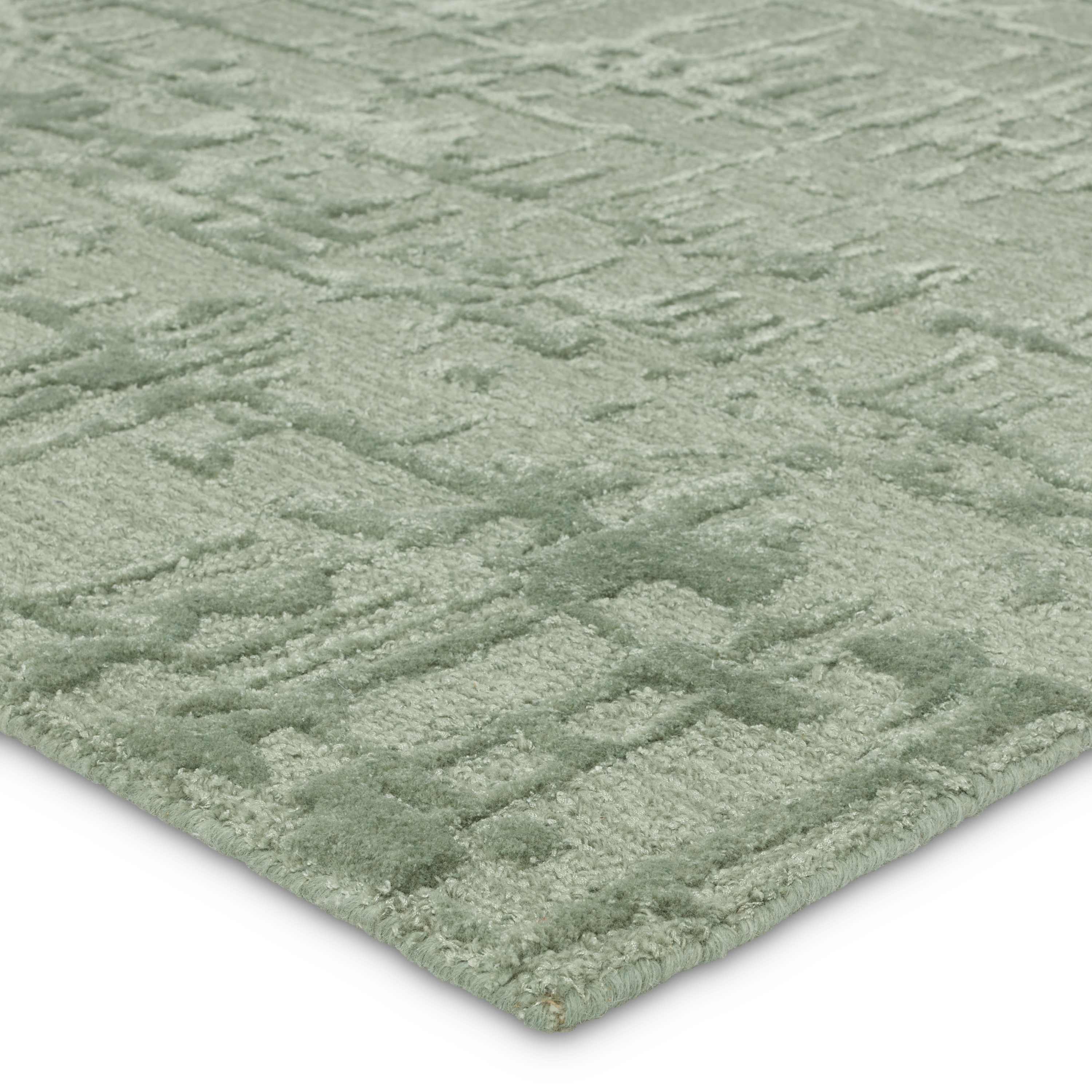 Igneous Handmade Abstract Sage Area Rug (6'X9') - Image 1