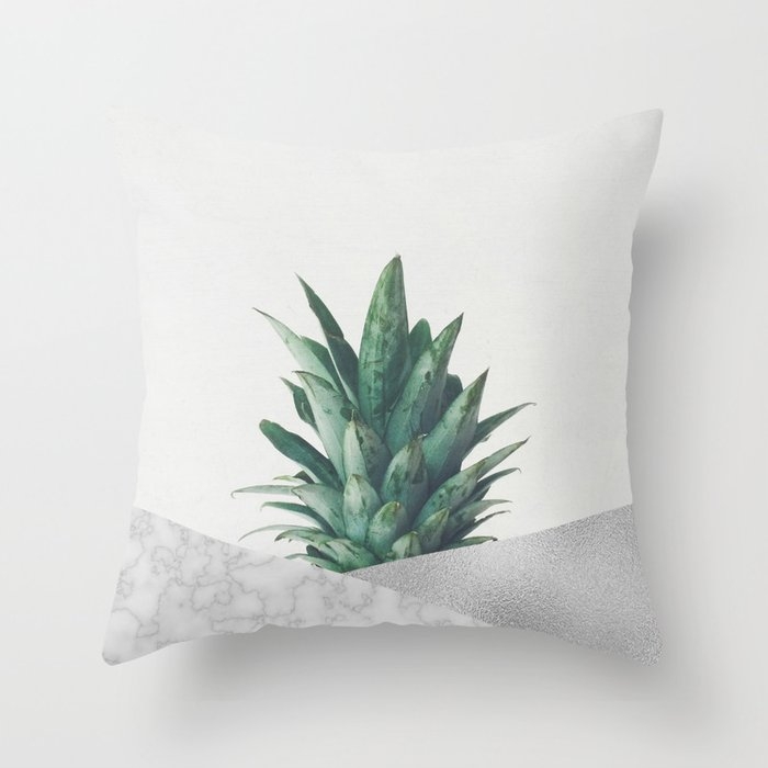 Pineapple Dip Viii Throw Pillow by Cassia Beck - Cover (24" x 24") With Pillow Insert - Indoor Pillow - Image 0