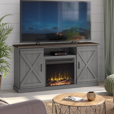 Derrynisk TV Stand for TVs up to 70" with Electric Fireplace Included - Image 0