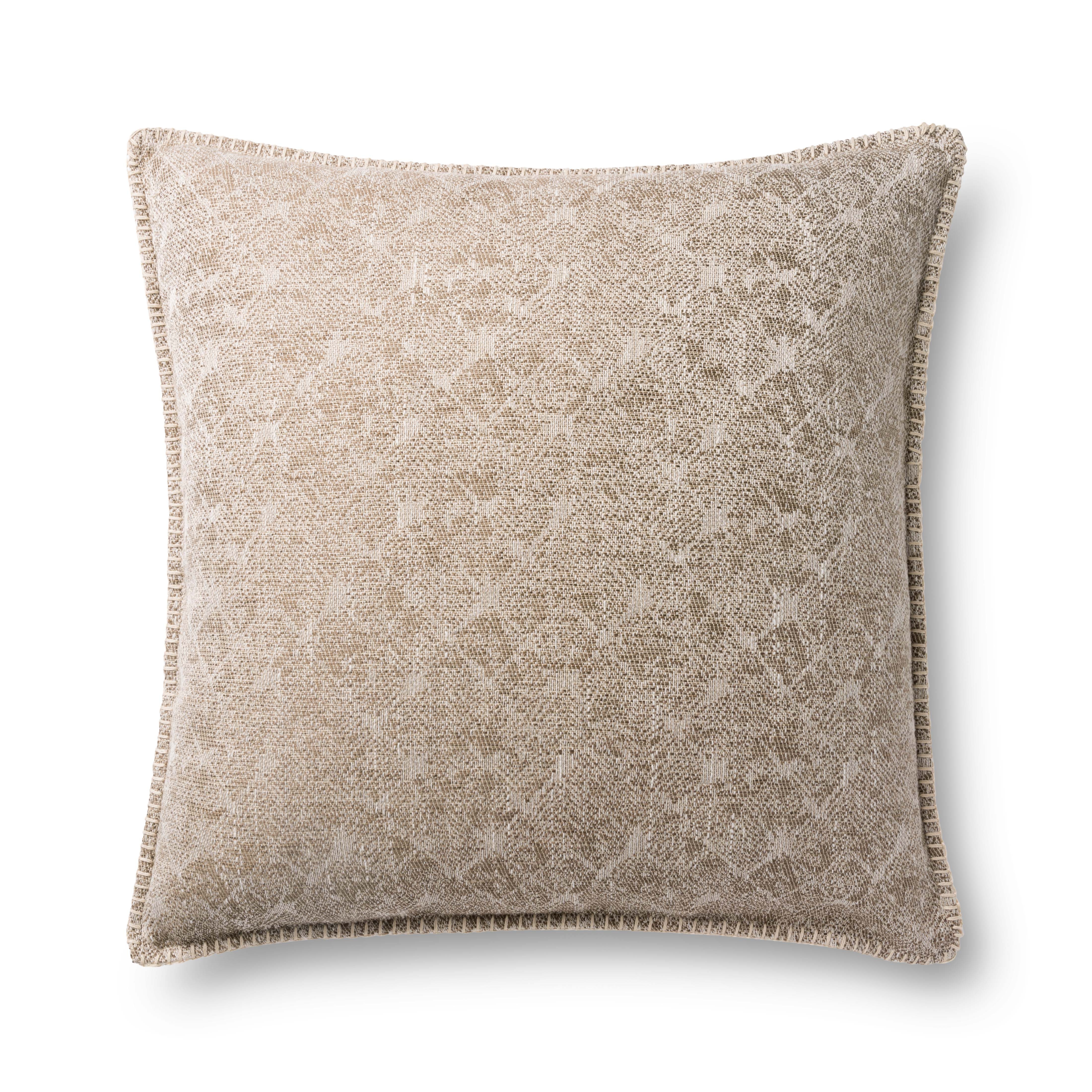 Loloi Pillows P0890 Beige 22" x 22" Cover Only - Image 0