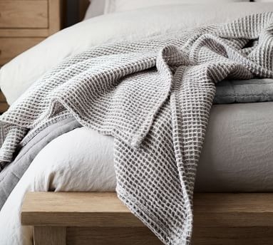Waffle Weave Blanket, Full/Queen, White - Image 5