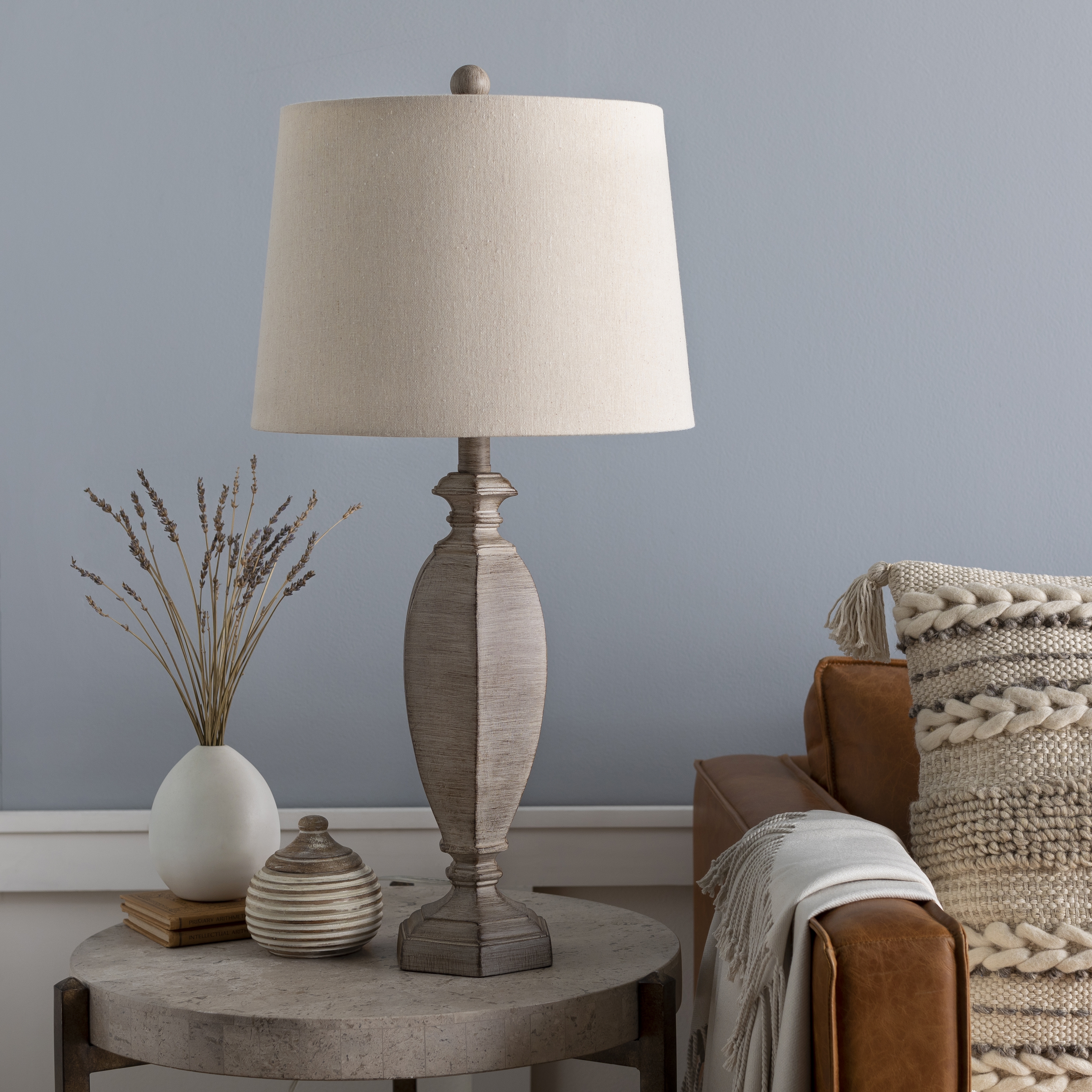 Eburne Gray Hand Finished 28"H x 14"W x 14"D Accent Table Lamp - Image 1