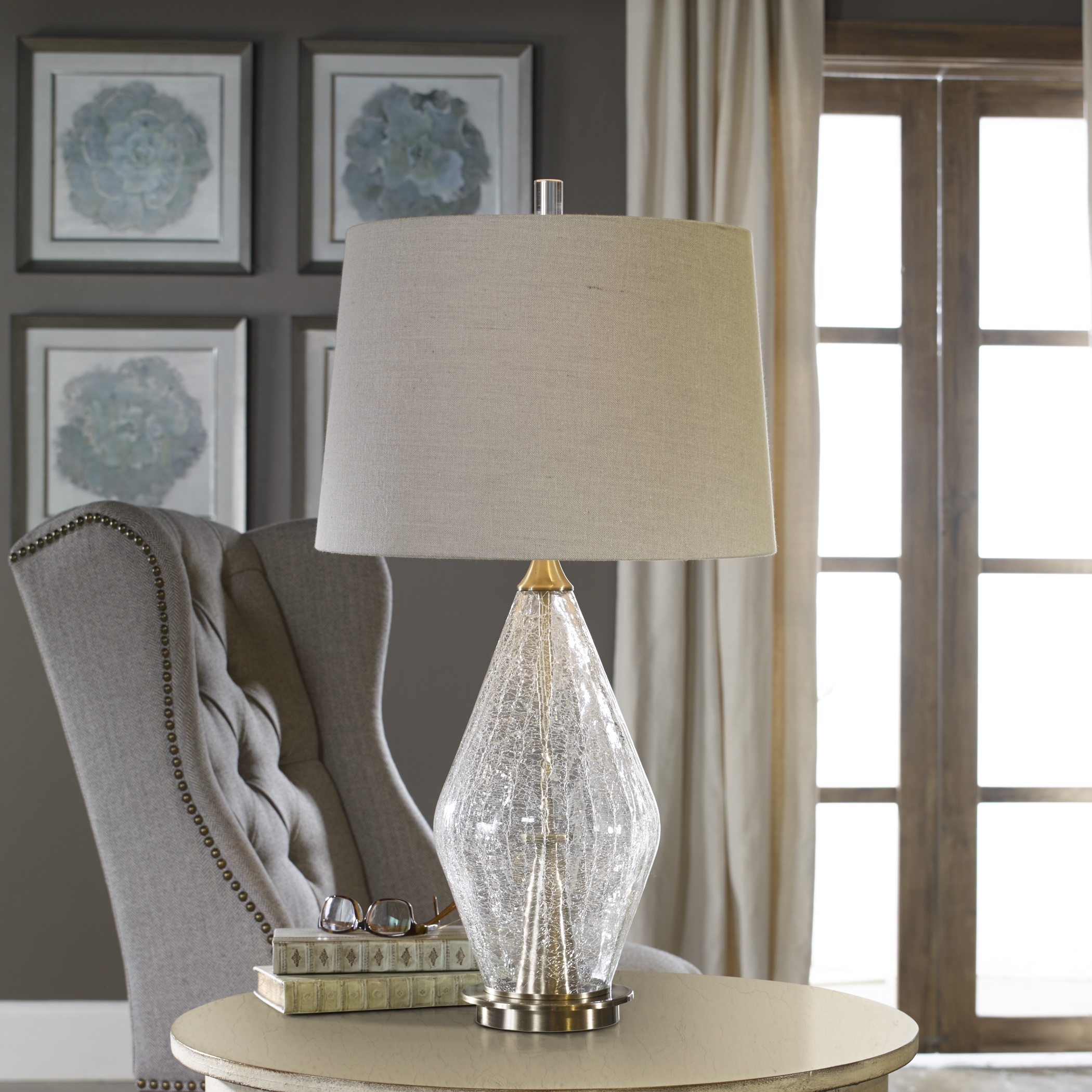 Spezzano Crackled Glass Lamp - Image 0