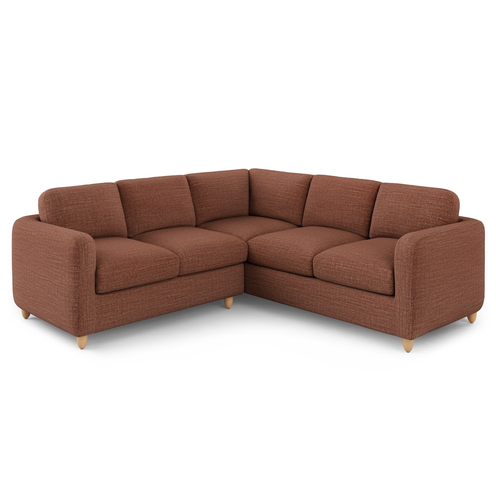 Vati 92" Corner Sectional -  Natural Oak and Napa Rust - Image 0