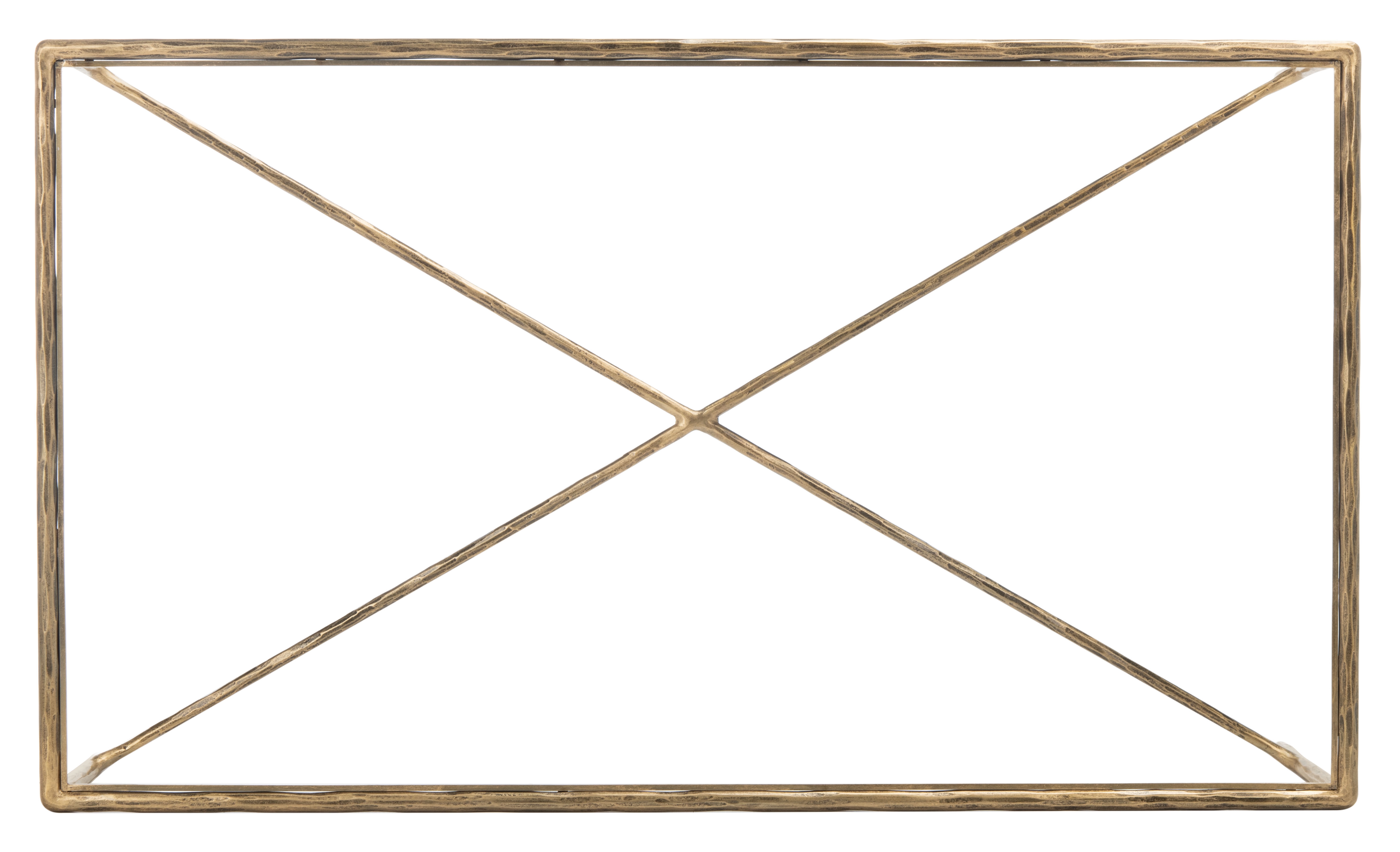 Jessa Rectangle Metal Coffee Table - Brass - Image 6