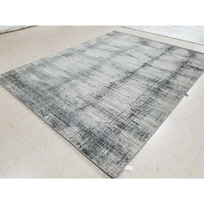 Citlali Abstract Hand-Knotted Gray Area Rug - Image 0