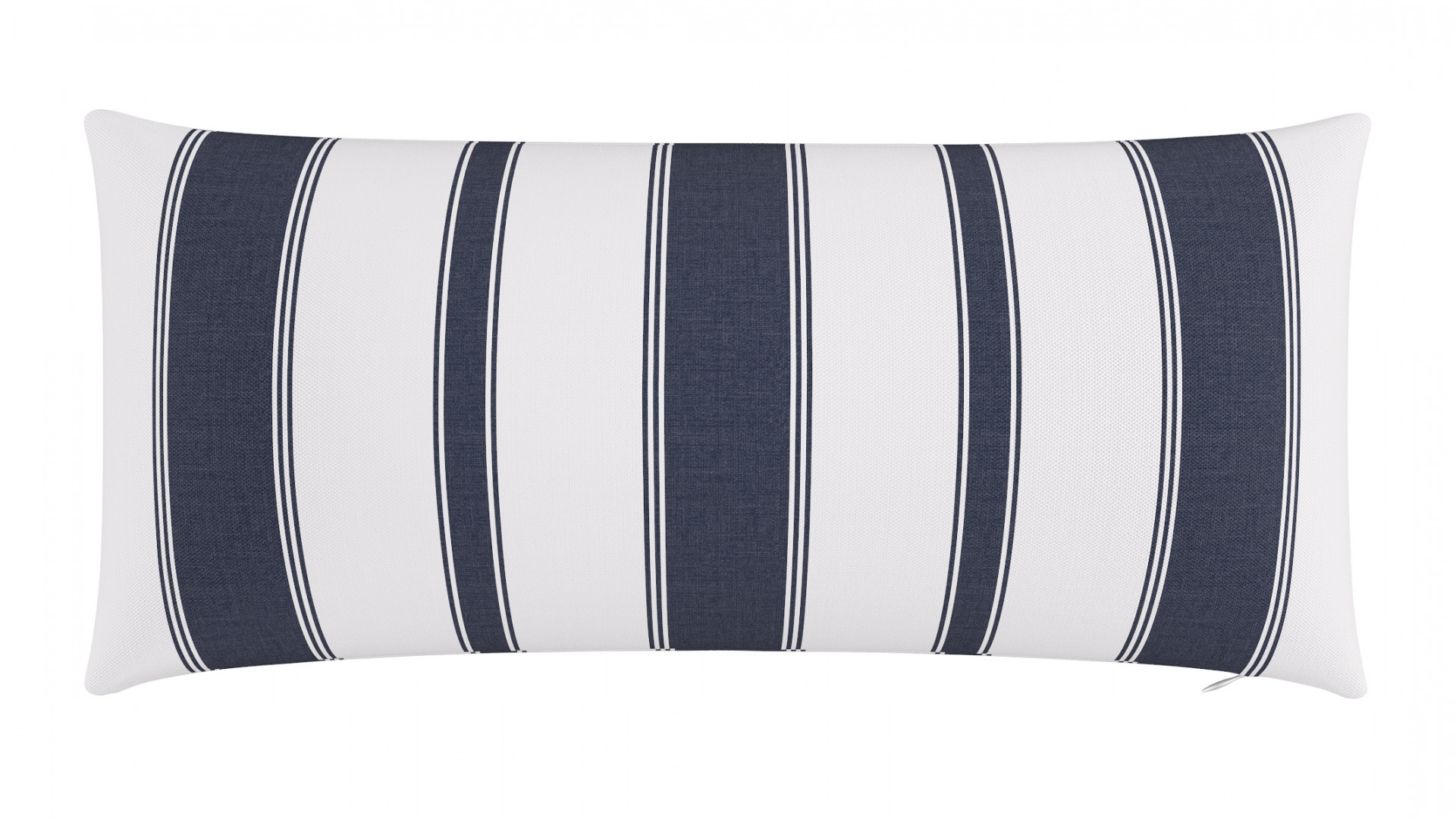 Throw Pillow 14"x30" | Navy Clarence Stripe - Image 0