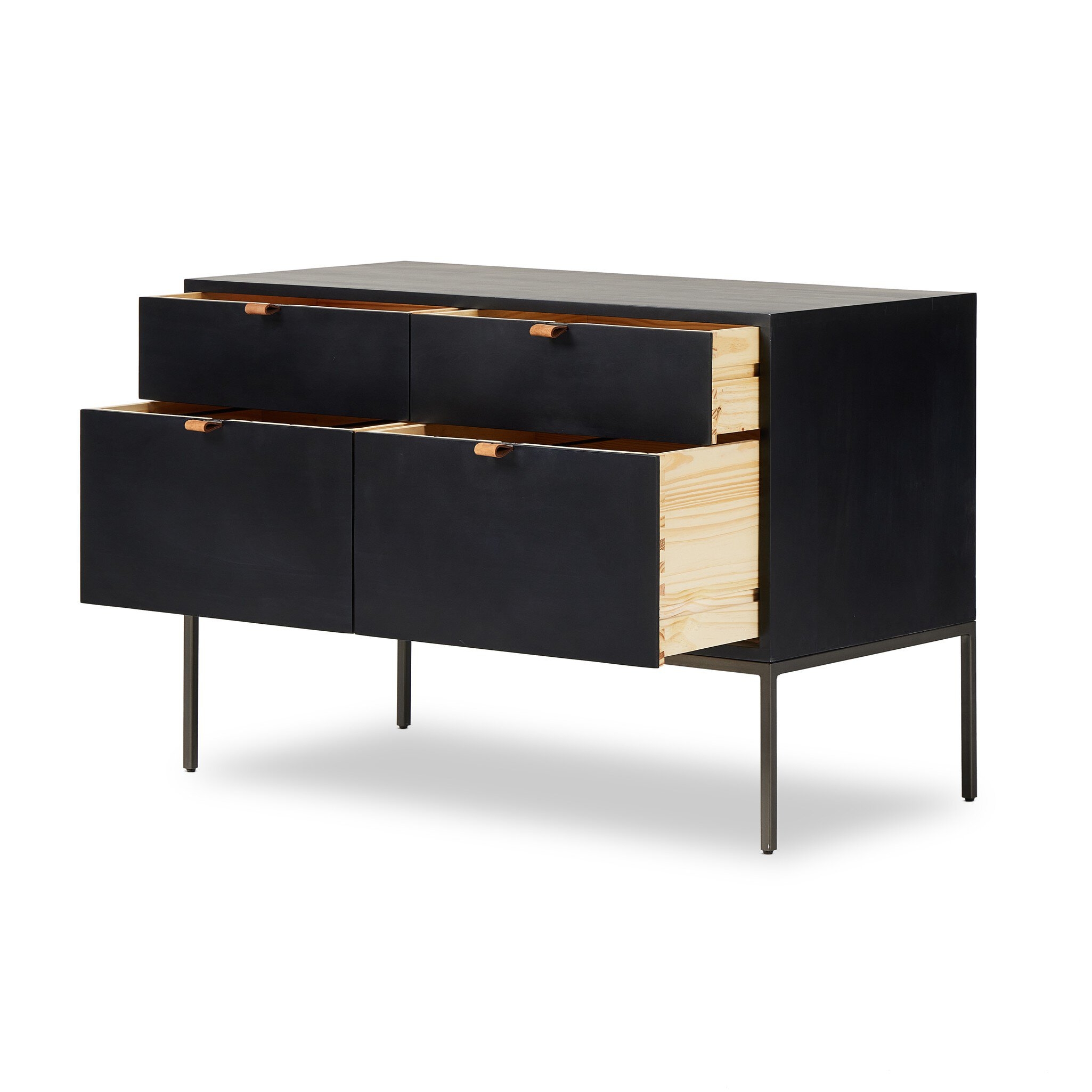 Trey Modular Wide Filing Cabinet - Black Wash Poplar - Image 4