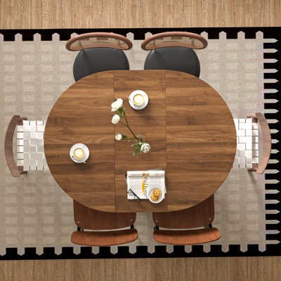 Extendable Dining Table For 4-6 People, Round Dining Table - Image 1