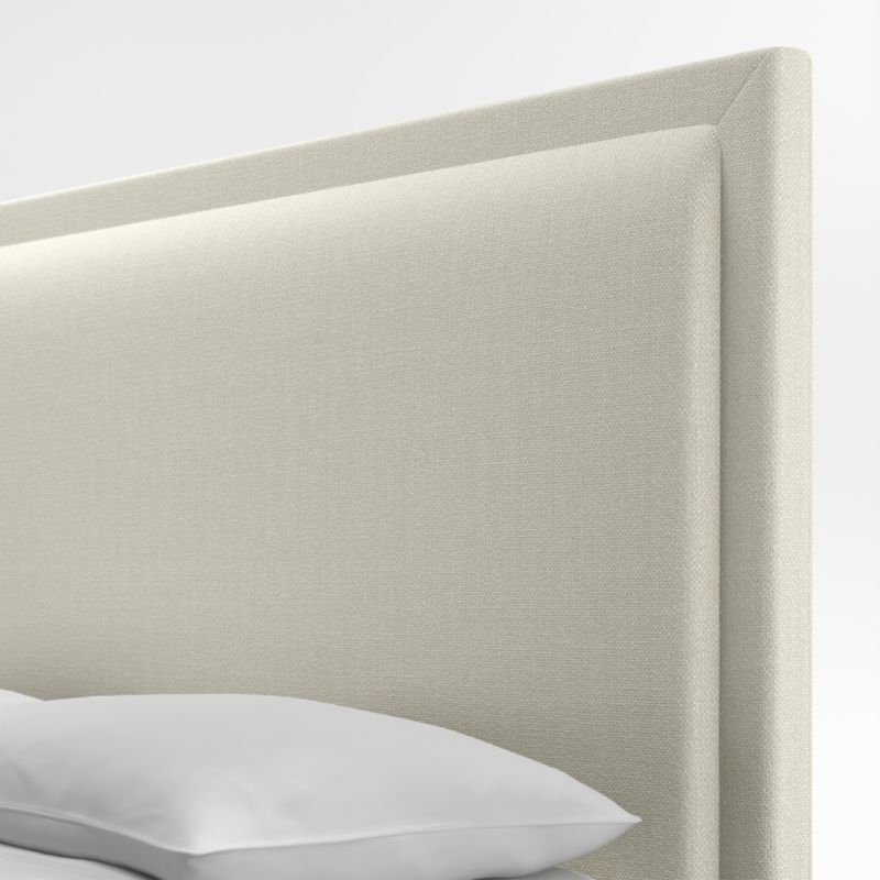 Meraux 56" Ivory Queen Upholstered Headboard with Storage Bed Base - Image 1