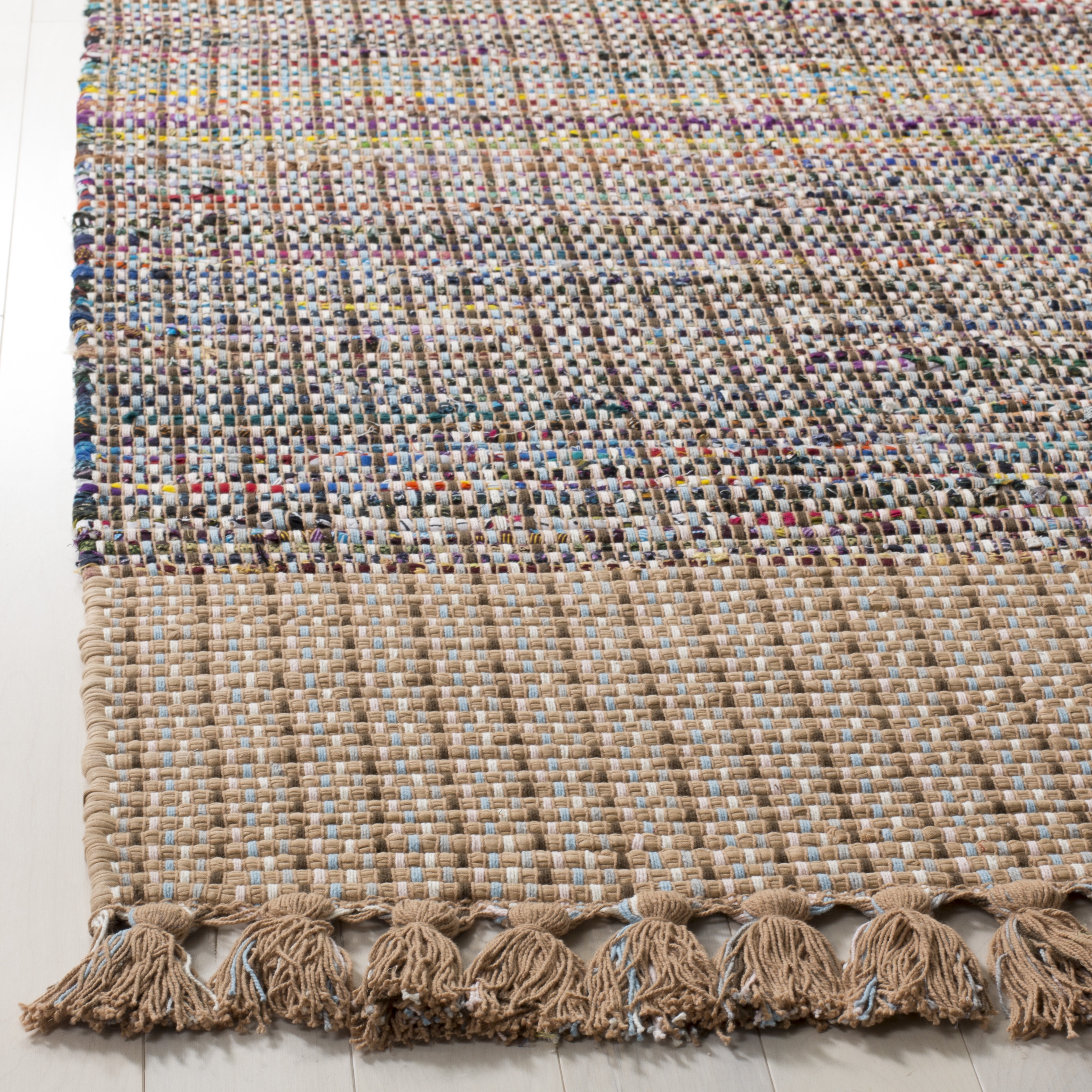 Arlo Home Hand Woven Area Rug, MTK972E, Beige/Multi,  2' X 3' - Image 1