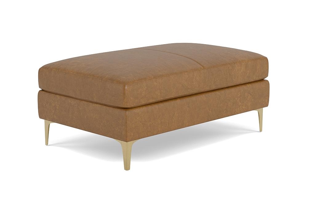 Sloan Leather Ottoman - Image 1