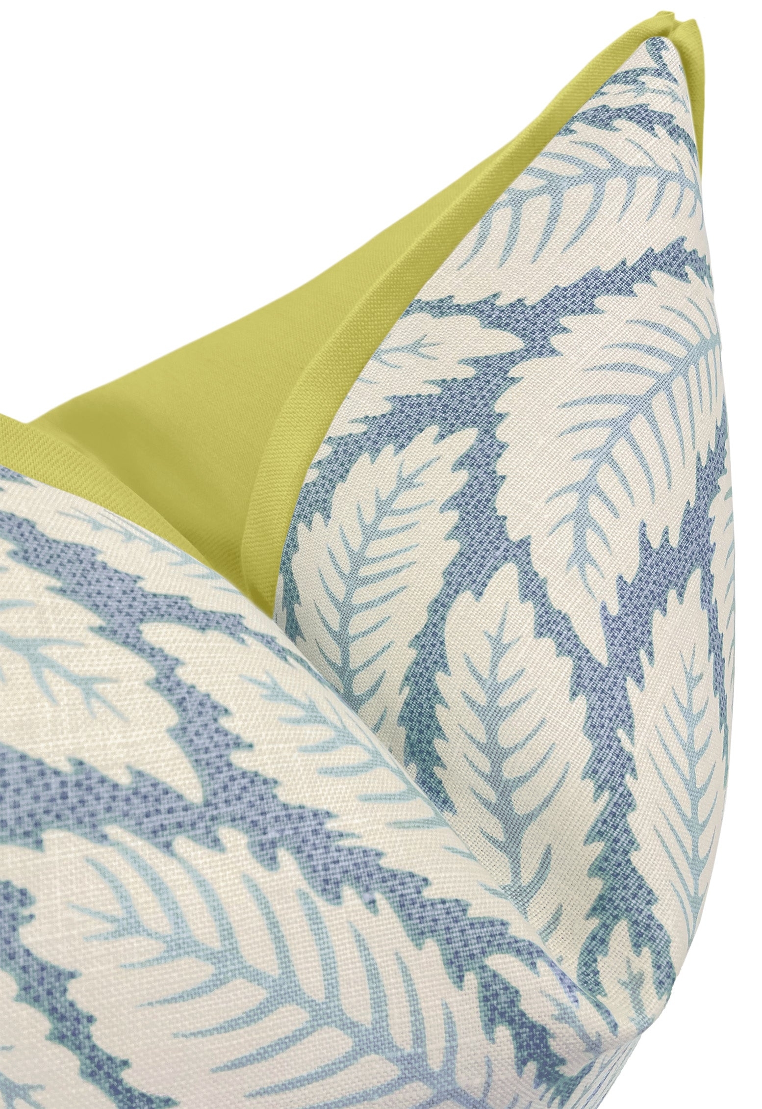 TALAVERA COTTON AND LINEN PRINT // BLUE | BRUNSCHWIG & FILS - 20" X 20" / BUTTERFLY FLANGE / Powder Blue - Image 6