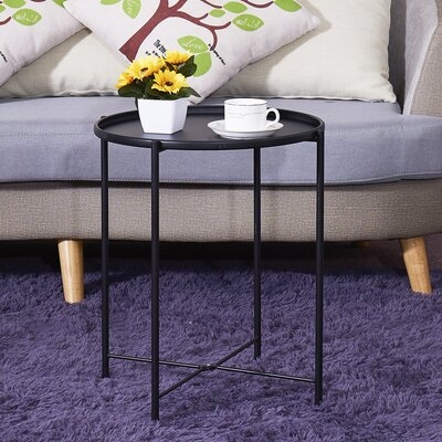 Heinrihs Tray Top Cross Legs End Table - Image 0