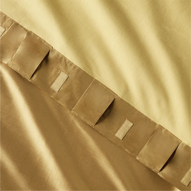 Seda Smoked Yellow Dupioni Silk Window Curtain Panel 48"x84" - Image 4